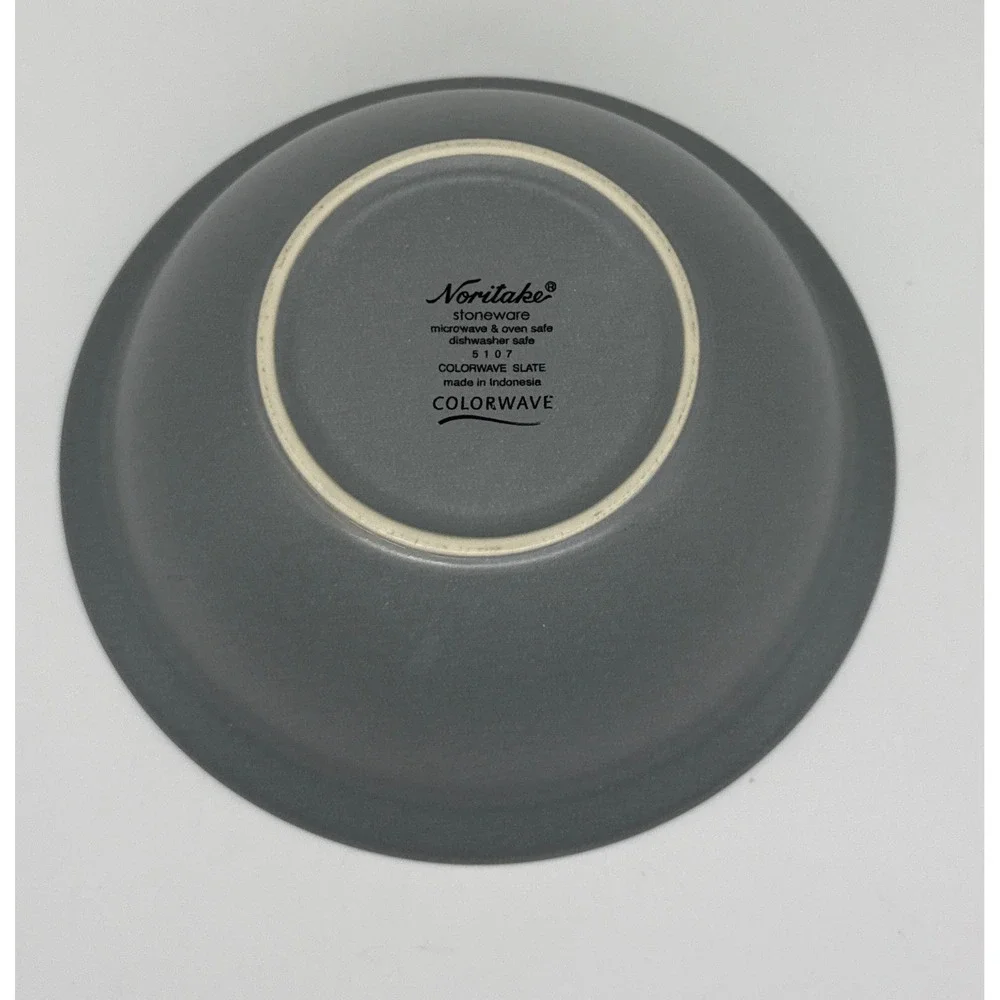 Noritake Colorwave Slate Grey Stoneware 7 Inch Cereal Soup Bowl 5107